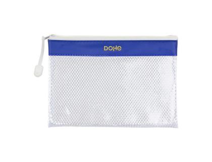 BOLSA MULTIUSOS DOHE PVC DIN A5 APERTURA SUPERIOR CON CREMALLERA AZUL
