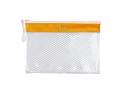 BOLSA MULTIUSOS DOHE PVC DIN A5 APERTURA SUPERIOR CON CREMALLERA AMARILLO