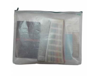 BOLSA MULTIUSOS OFFICE BOX MALLA B6 CON CREMALLERA ROJO 185X215 MM