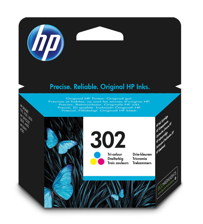  Ink-jet hp 302 deskjet 1110 / 2130 / 3630 officejet 3830 / 4650 envy 4520 tricolor 165 pag
