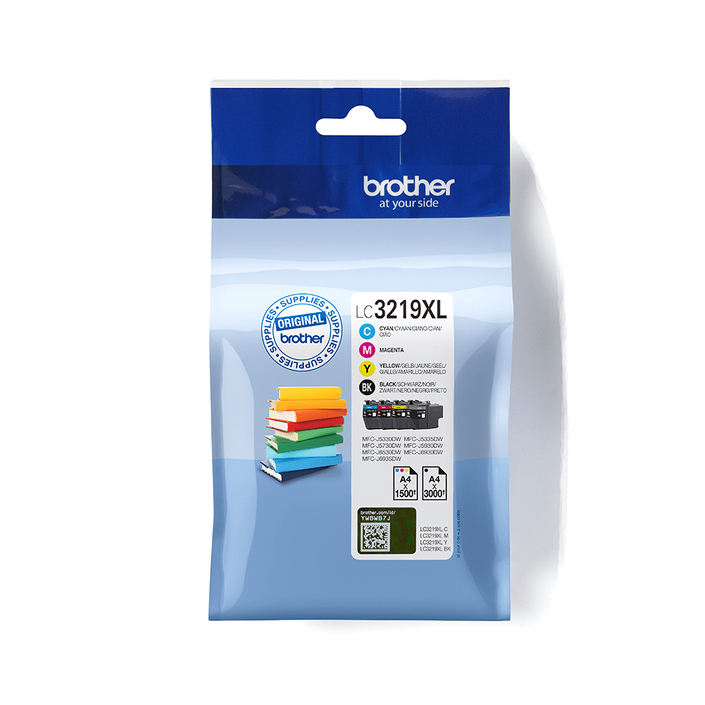 BROTHER LC3219XL Pack cartuchos de tinta negro, cian, magenta y amarillo de larga duracion