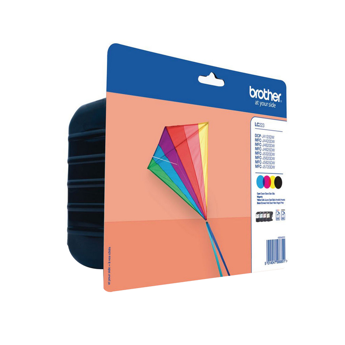 BROTHER LC223 Pack cartuchos Negro, Cian, Magenta y Amarillo MFCJ4120D MFCJ4420DW/MFCJ4620DW larga duracion