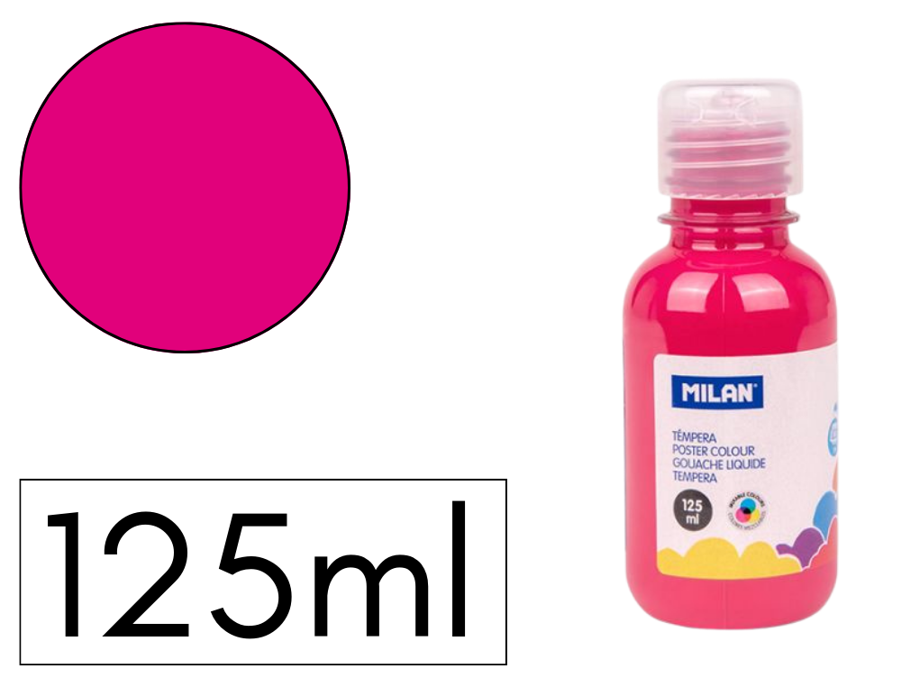 TEMPERA LIQUIDA MILAN ESCOLAR 125 ML MAGENTA