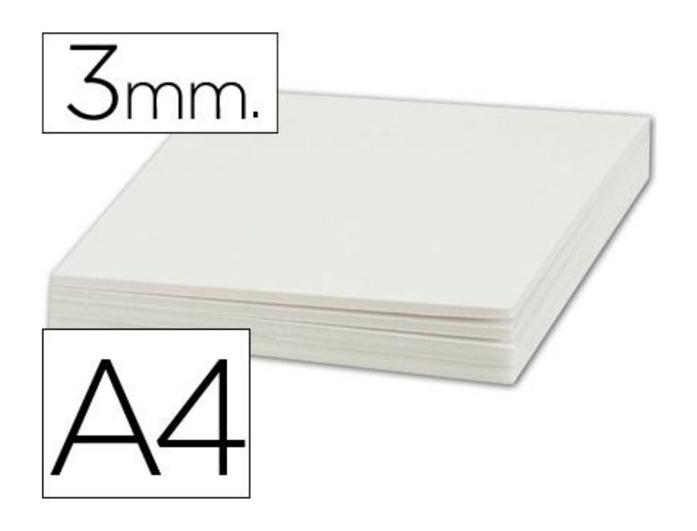 CARTON PLUMA BLANCO A4 3MM