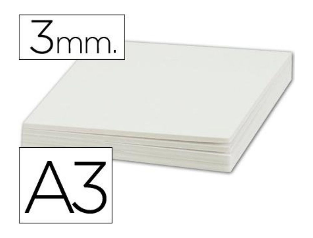 CARTON PLUMA BLANCO A3 3MM