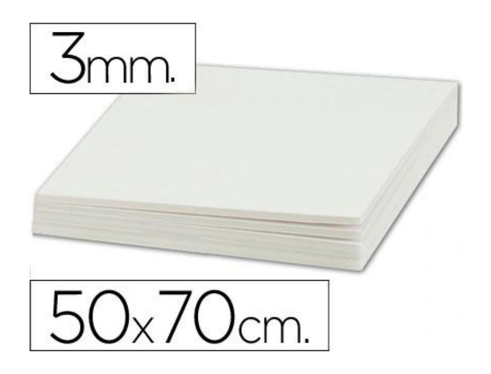 CARTON PLUMA BLANCO 50X70 3MM