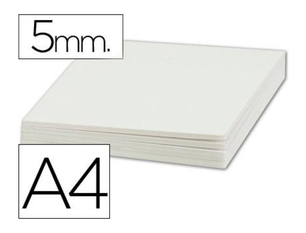 CARTON PLUMA BLANCO A4 5MM