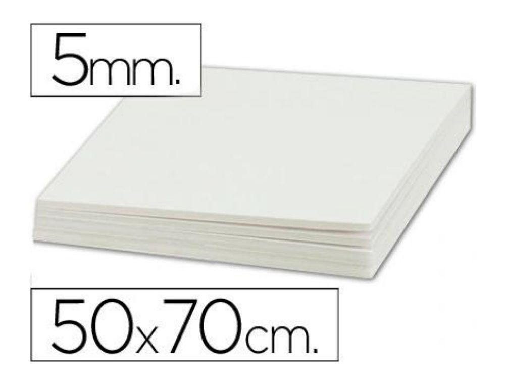 CARTON PLUMA BLANCO 50X70 5MM