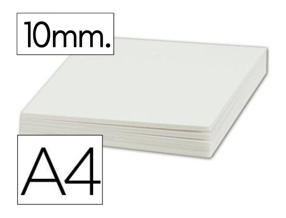 CARTON PLUMA BLANCO A4 10MM