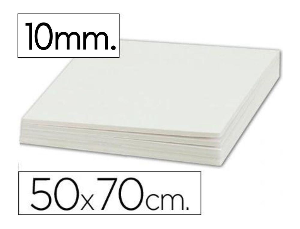 CARTON PLUMA BLANCO 50X70 10MM