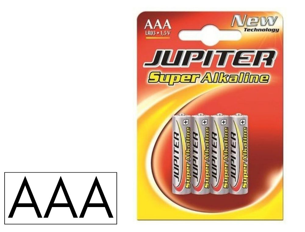 PILAS ALCALINAS AAA BLISTER DE 4 PILAS LR03 1.5V