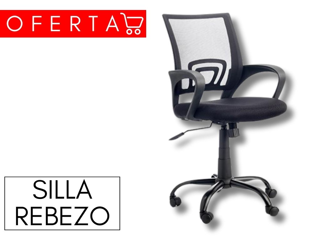 SILLA A. 2000 OFICINA MOD. REBEZO NEGRO