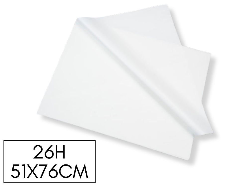 PACK DE 26H PAPEL SEDA COLOR BLANCO