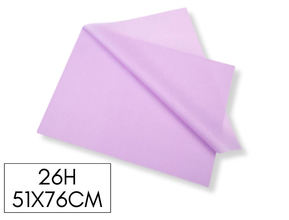 PACK DE 26H PAPEL SEDA COLOR LILA