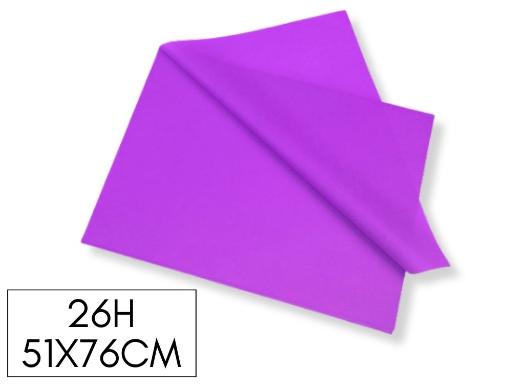 PACK DE 26H PAPEL SEDA COLOR VIOLETA