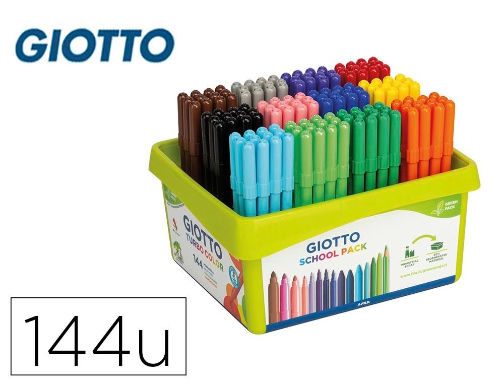 ROTULADOR GIOTTO TURBO COLOR SCHOOL PACK DE 144 UNIDADES FINOS