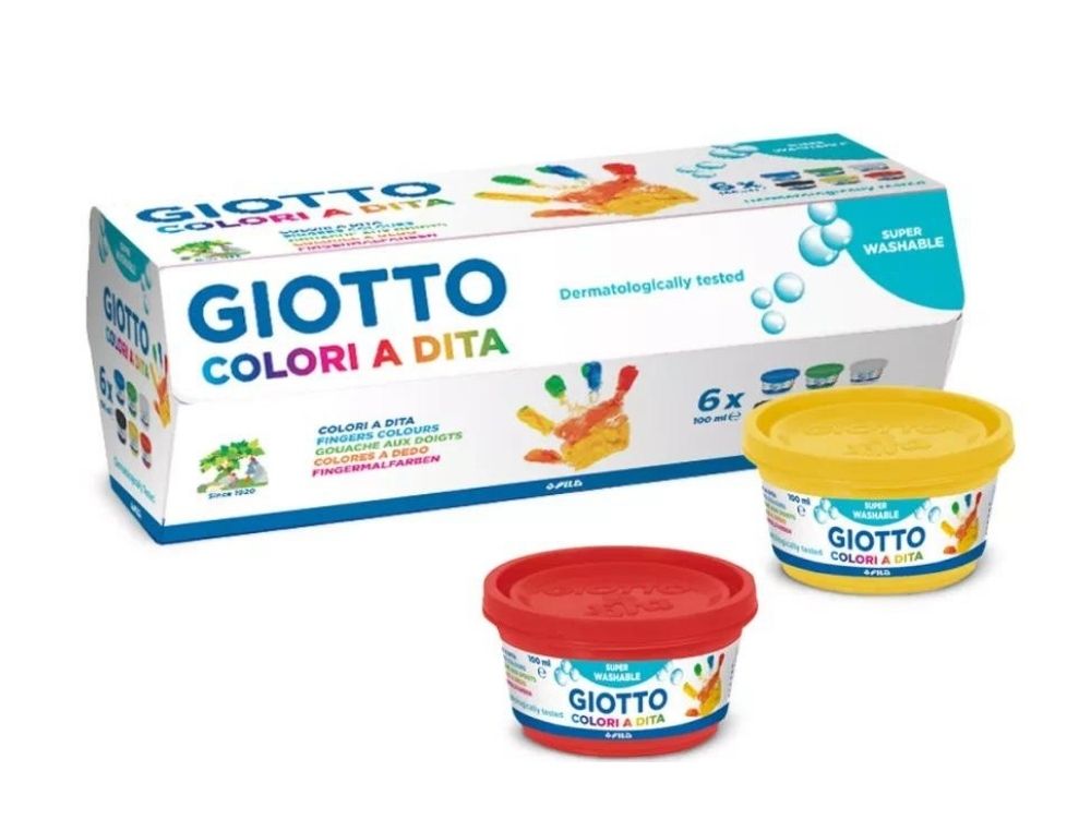 SET TEMPERA PARA DEDOS GIOTTO 6UNID. 100ML