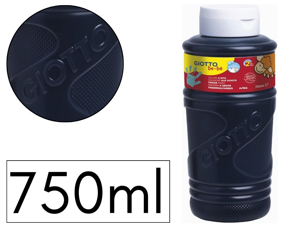 PINTURA DEDOS GIOTTO BE-B 750ML NEGRO