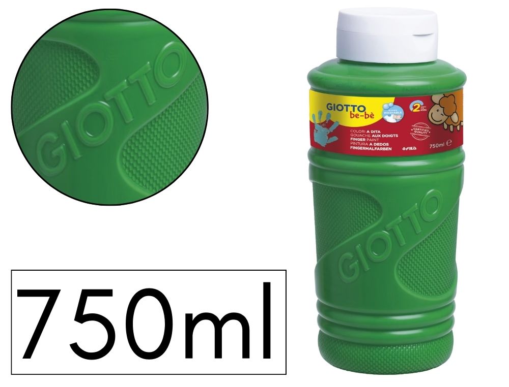 PINTURA DEDOS GIOTTO BE-B 750ML VERDE