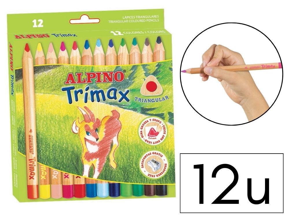 LAPICES ALPINO TRIANGULARES TRIMAX CAJA 12 UDS. 