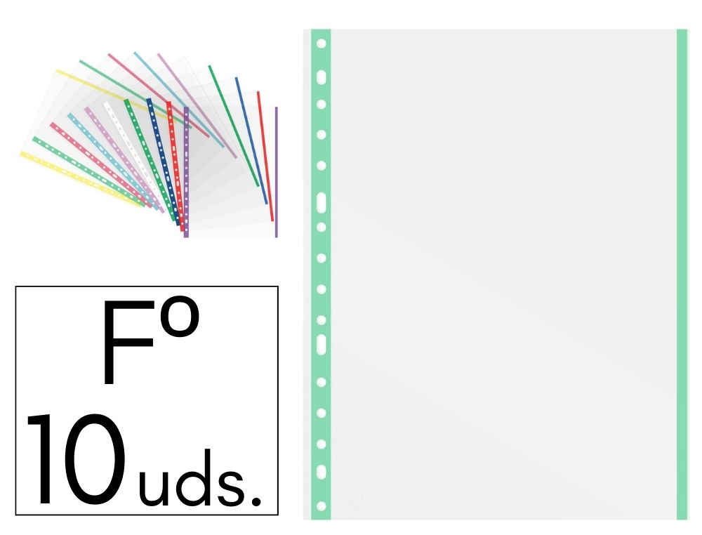 FUNDA GRAFOPLS P.P. F INDICADOR MINT BOLSA DE 10 FUNDAS