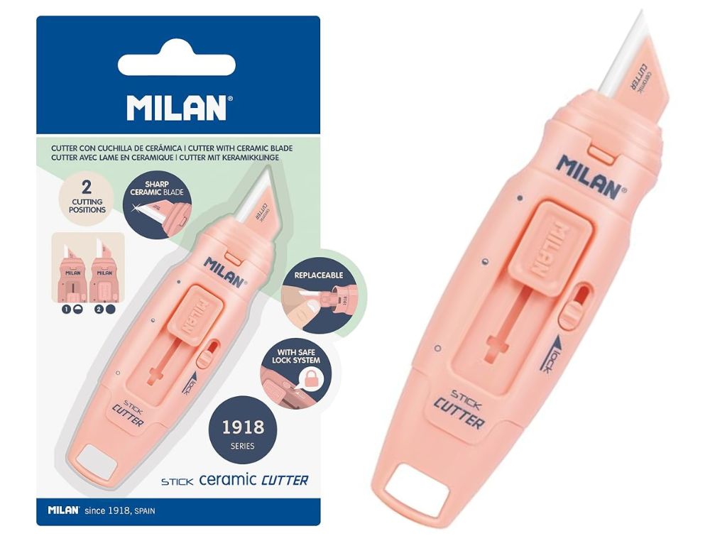 CUTTER MILAN STICK CON HOJA CERMICA ROSA