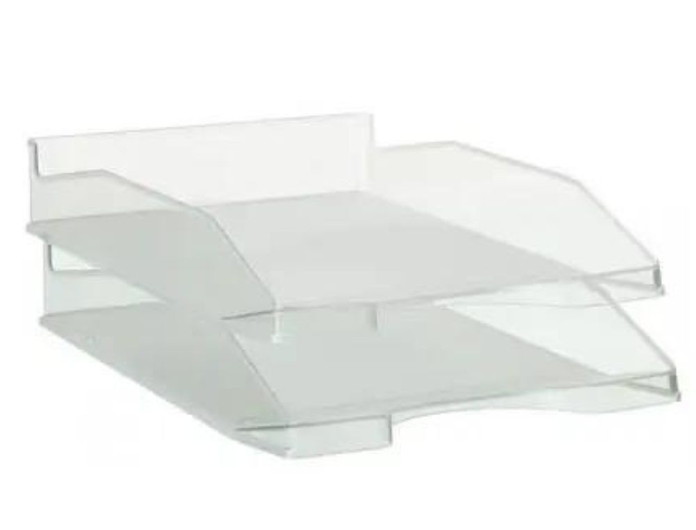 BANDEJA SOBREMESA A. 2000 MOD. 742 CRISTAL TRANSLUCIDA  345X255X60 MM