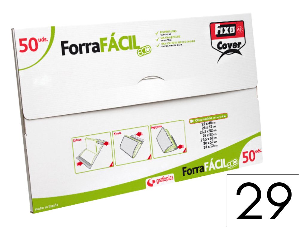 FORRAFACIL ECO FIXO  P.P. SOLAPA AJUSTABLE 290X520 MM. (1004300)