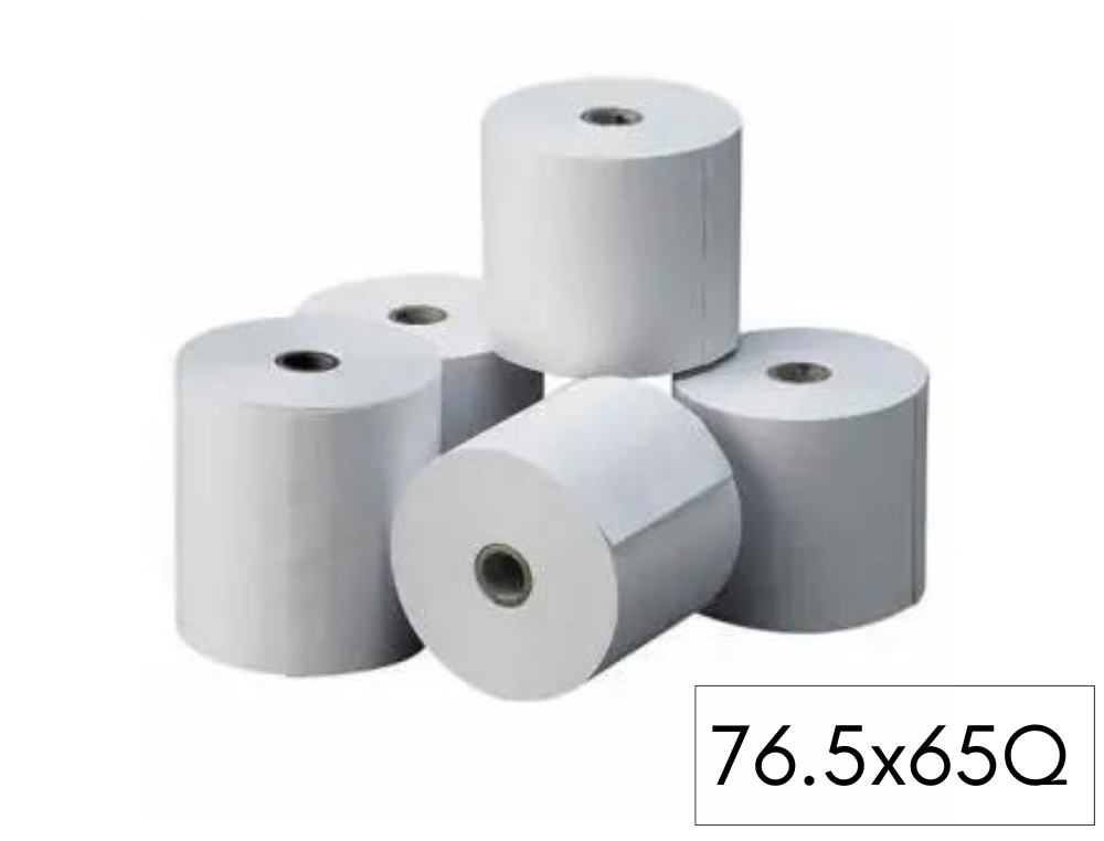 PAQUETE DE 8 ROLLOS QUIMICO 76.5 X65 AUTOCOPIANTE