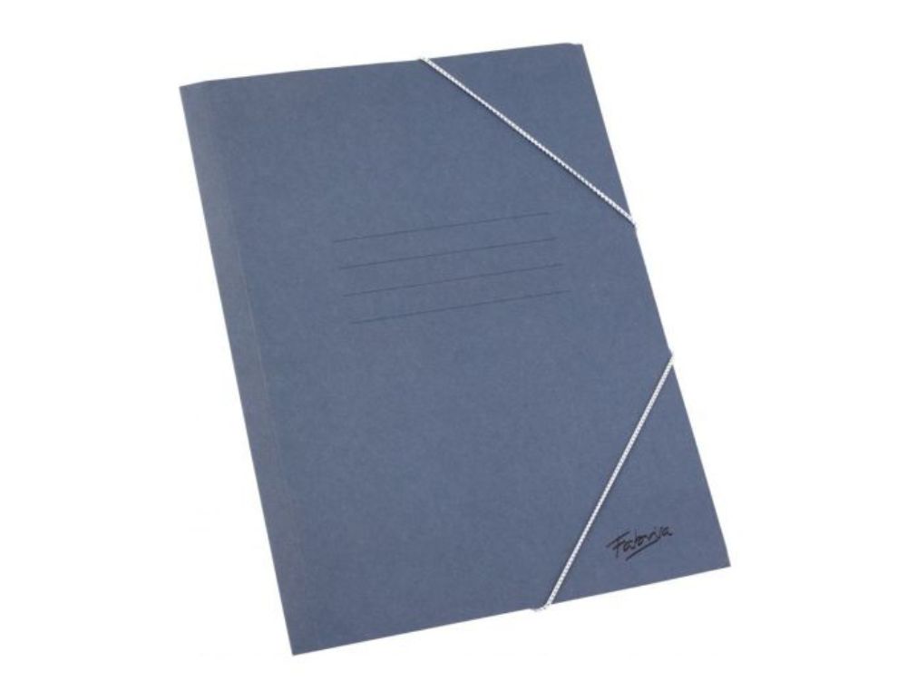 CARPETA CARTN FABRISA AZUL F GOMA SOLAPA