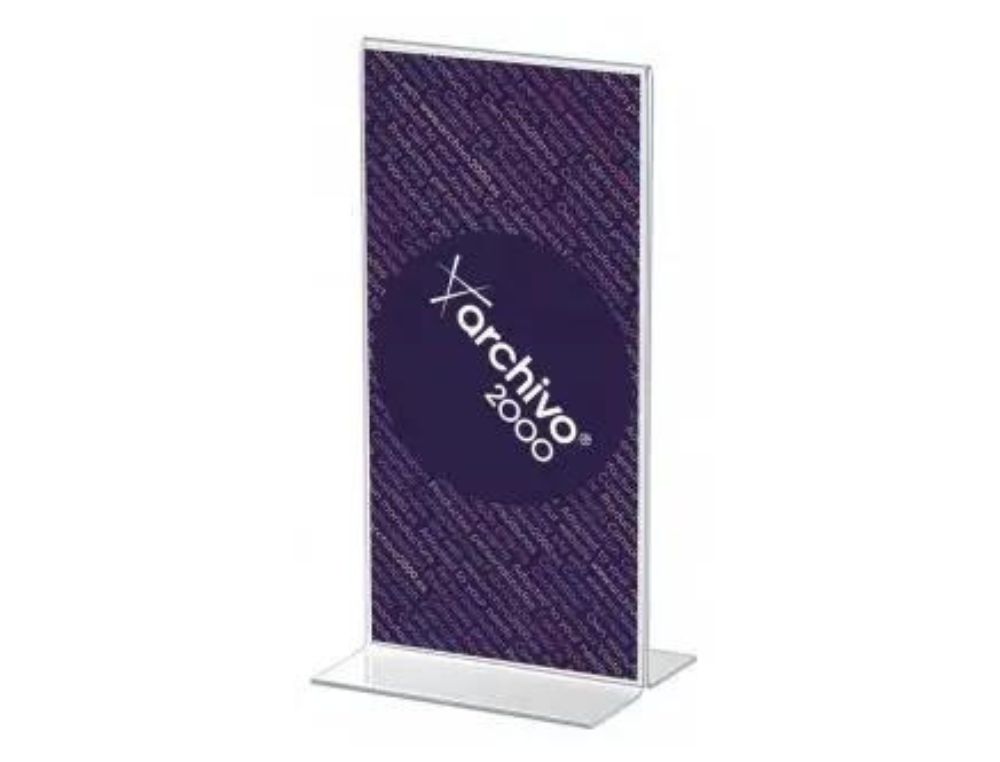 EXPOSITOR A. 2000 FORMA DE T 1/3 A4 81X108X220 MM. TRANSP. 