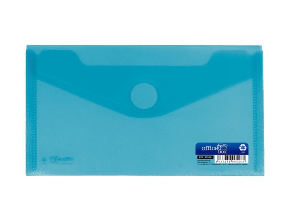 SOBRE O. BOX PLSTICO APAISADO 225X130 MM. APERTURA SUPERIOR V-LOCK AZUL