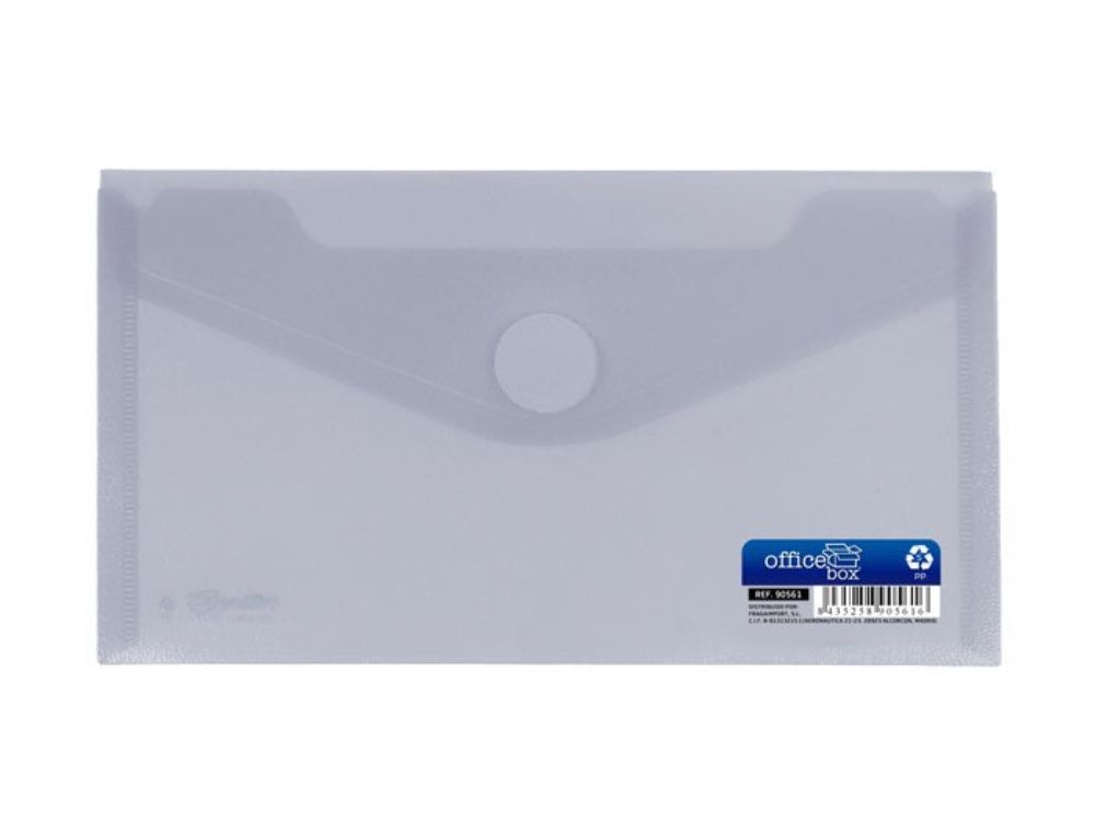SOBRE O. BOX PLSTICO APAISADO 225X130 MM. APERTURA SUPERIOR V-LOCK CRISTAL