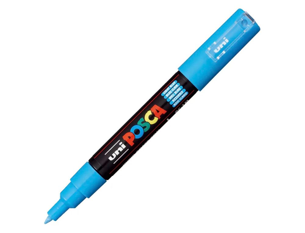 ROTULADOR UNI POSCA PC-1M MARCADOR DE PINTURA PUNTA EXTRAFINA 0,7 - 1 MM AZUL CLARO