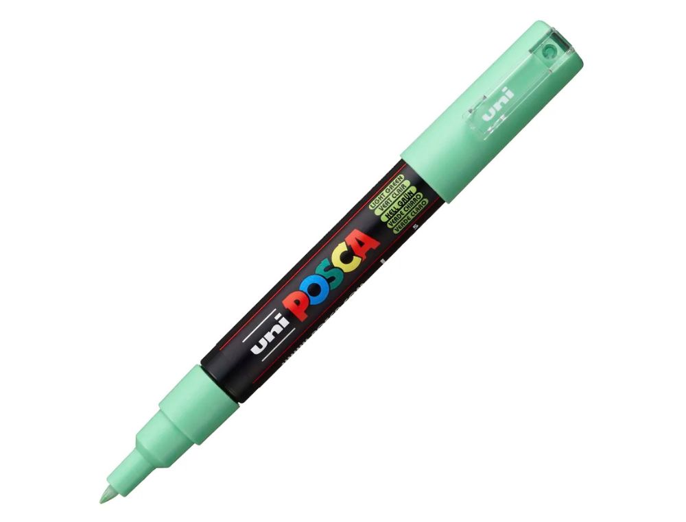 ROTULADOR UNI POSCA PC-1M MARCADOR DE PINTURA PUNTA EXTRAFINA 0,7 - 1 MM VERDE CLARO