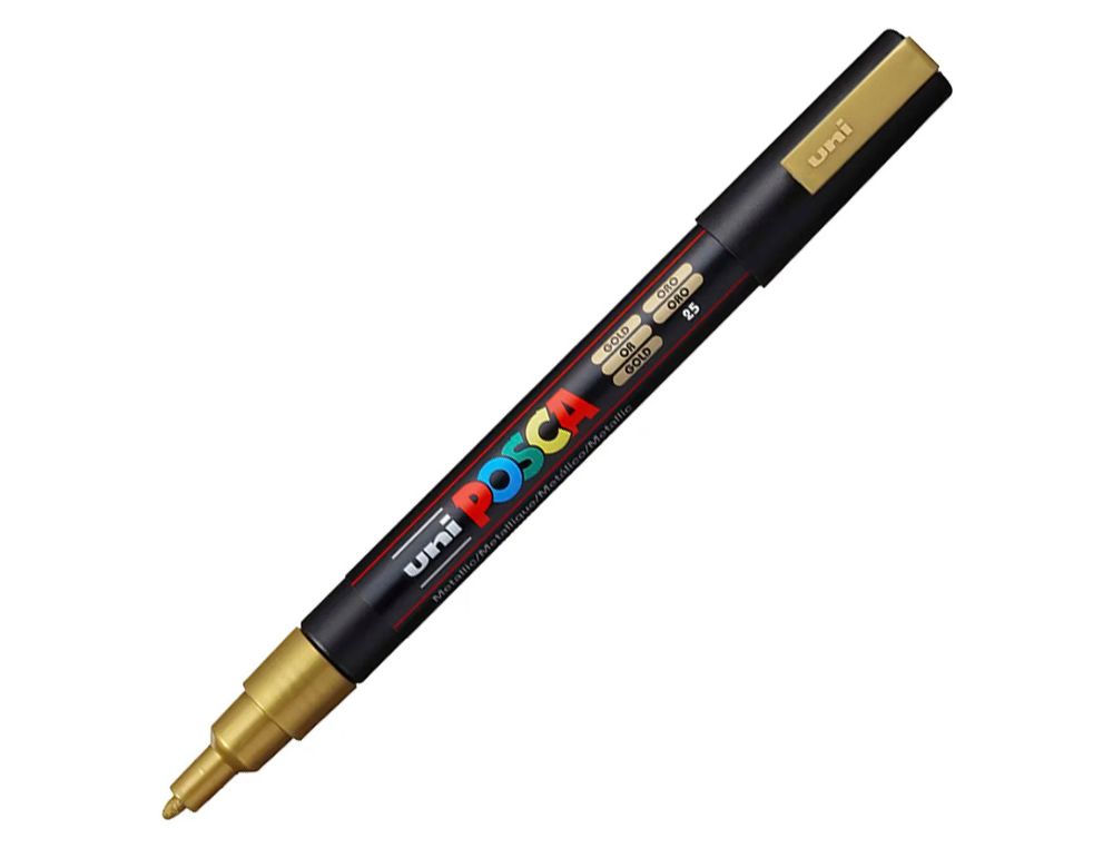 ROTULADOR UNI POSCA PC-3M MARCADOR DE PINTURA PUNTA CONICA 0,9-1,3 MM ORO