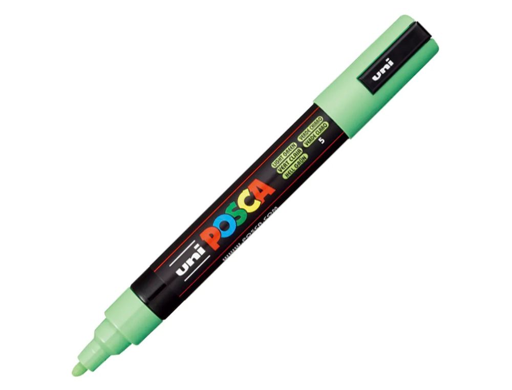 ROTULADOR UNI POSCA PC-5M MARCADOR DE PINTURA PUNTA CONICA 1,8-2,5 MM  VERDE CLARO