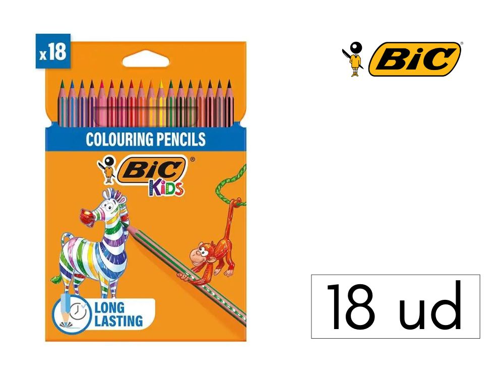 LPICES BIC KIDS STRIPES 18 COLORES