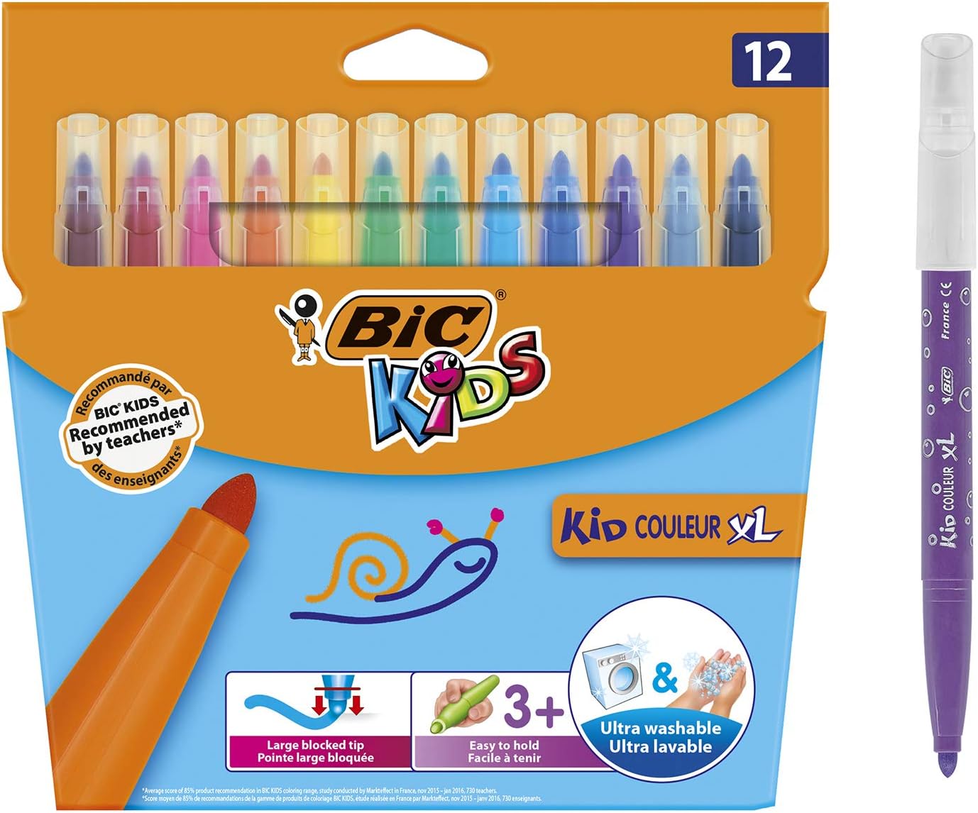 ROTULADORES BIC KIDS COULEUR XL 12 UDS. PUNTA GRUESA