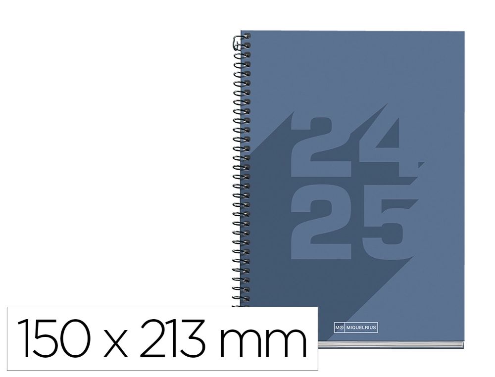 AGENDA 2024-2025 MIQUELRIUS ''SCHOOL BASIC'' SEMANA VISTA 15X21,3CM CASTELLANO MARINO