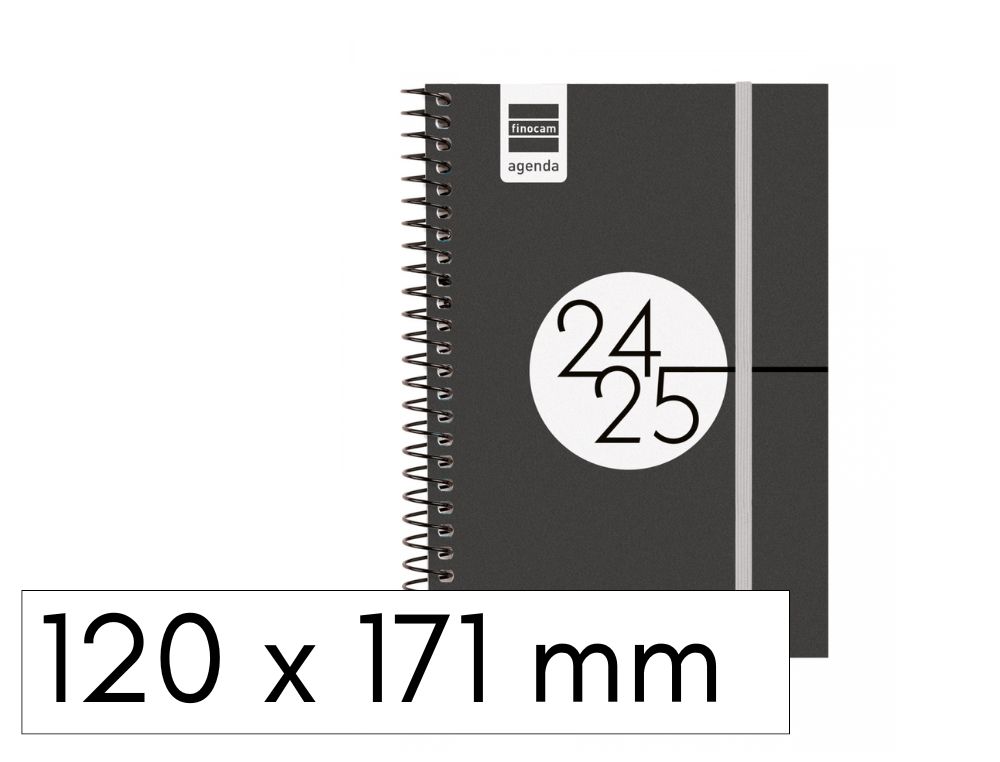 AGENDA ESCOLAR (24-25) FINOCAM CAT ESP TAPA PP S/V APAIS. E8 120X171 CON GOMA NEGRE