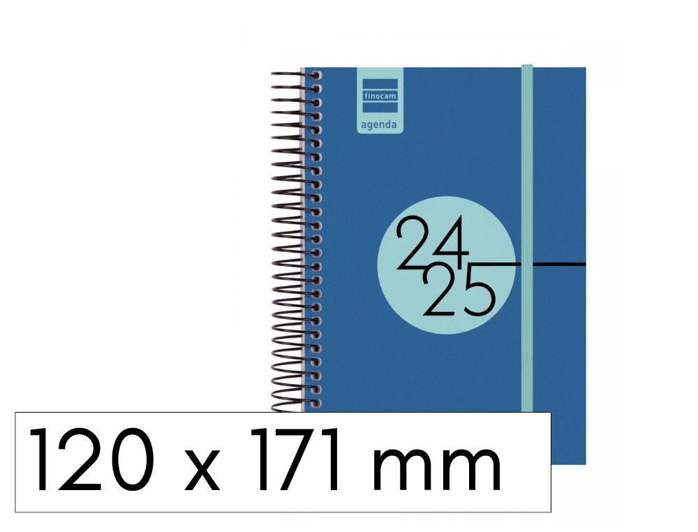 AGENDA ESCOLAR FINOCAM ESPIRAL12X17CM D/P LABEL AZUL CATALAN
