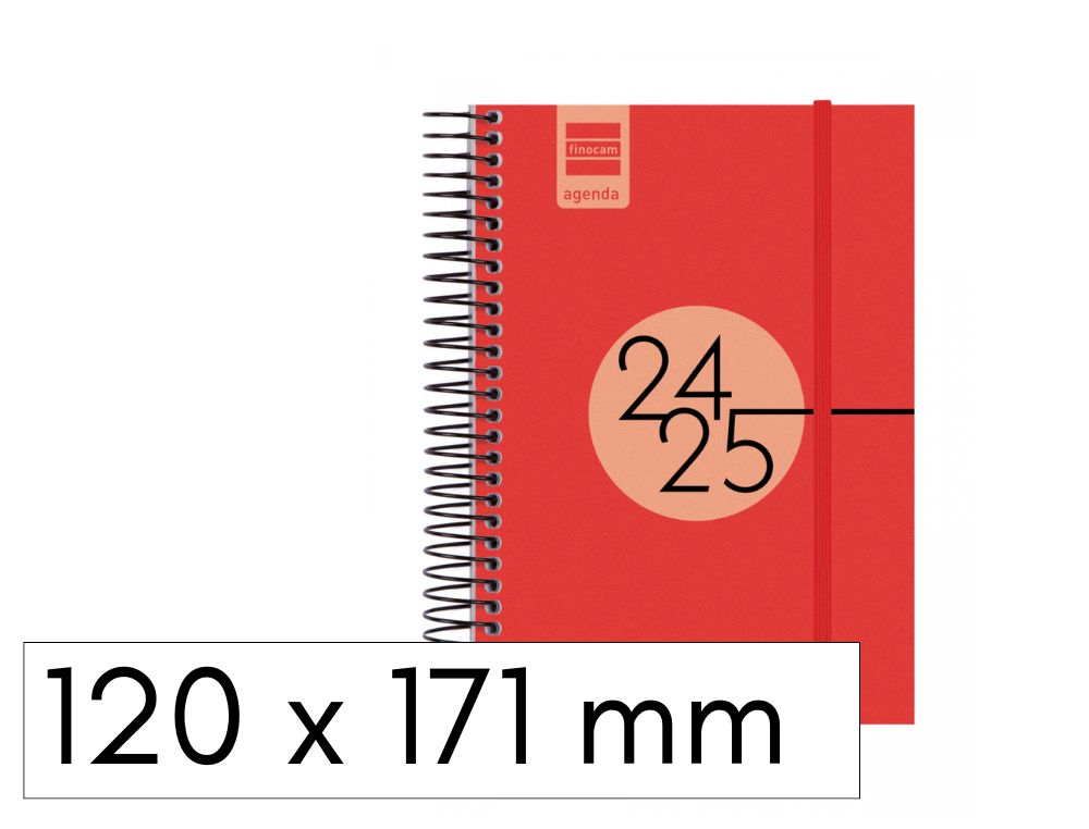 AGENDA ESCOLAR FINOCAM ESPIRAL12X17CM D/P VERMELL CATALAN