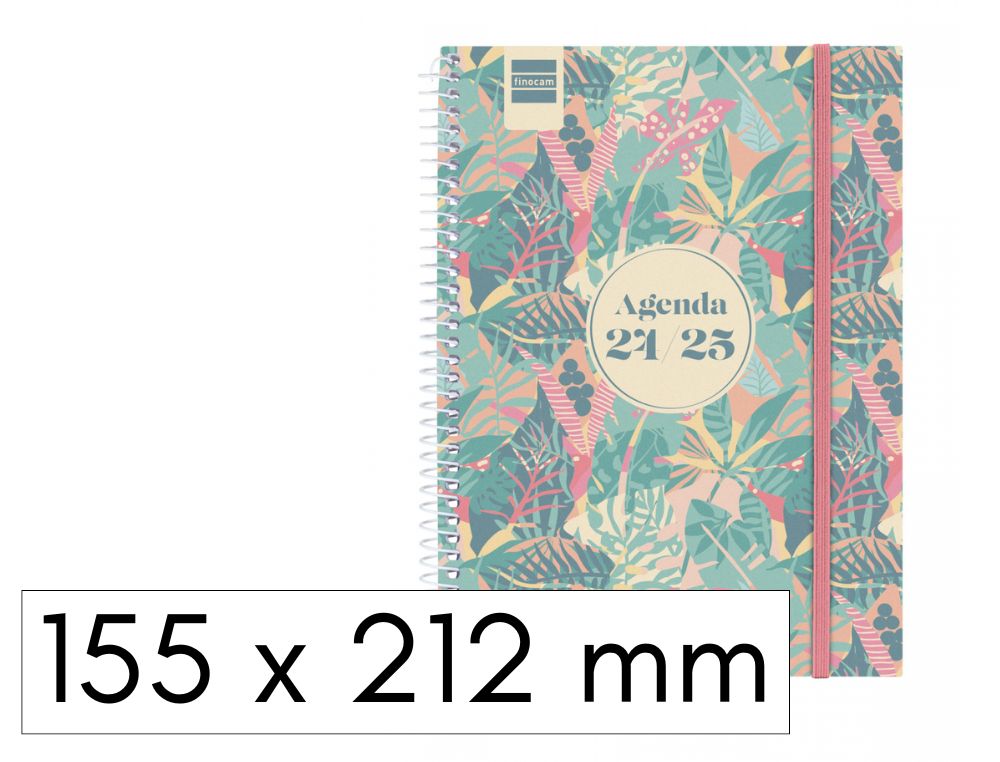 AGENDA ESCOLAR (2024-25) FINOCAM CATALAN SECUNDARIA ESPIRAL TAPA PP S/V APAIS. 4 155X212 CON GOMA EXOTIC