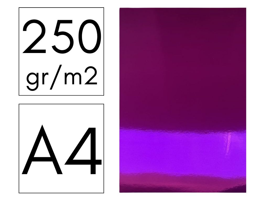 CARTULINA A4 25H METALIZADA FUCSIA