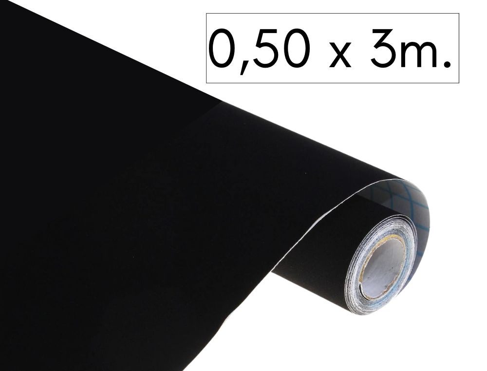 FILM ADHESIVO NEGRO 0.50X3M.
