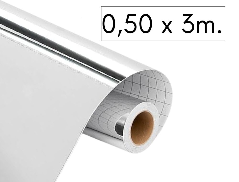 FILM ADHESIVO PLATA 0.50X3M.