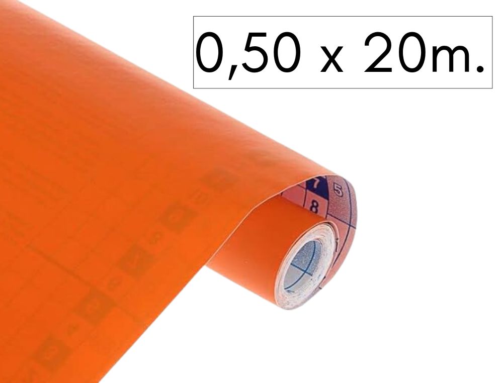 ROLLO FILM ADHESIVO NARANJA 0.50X20M.