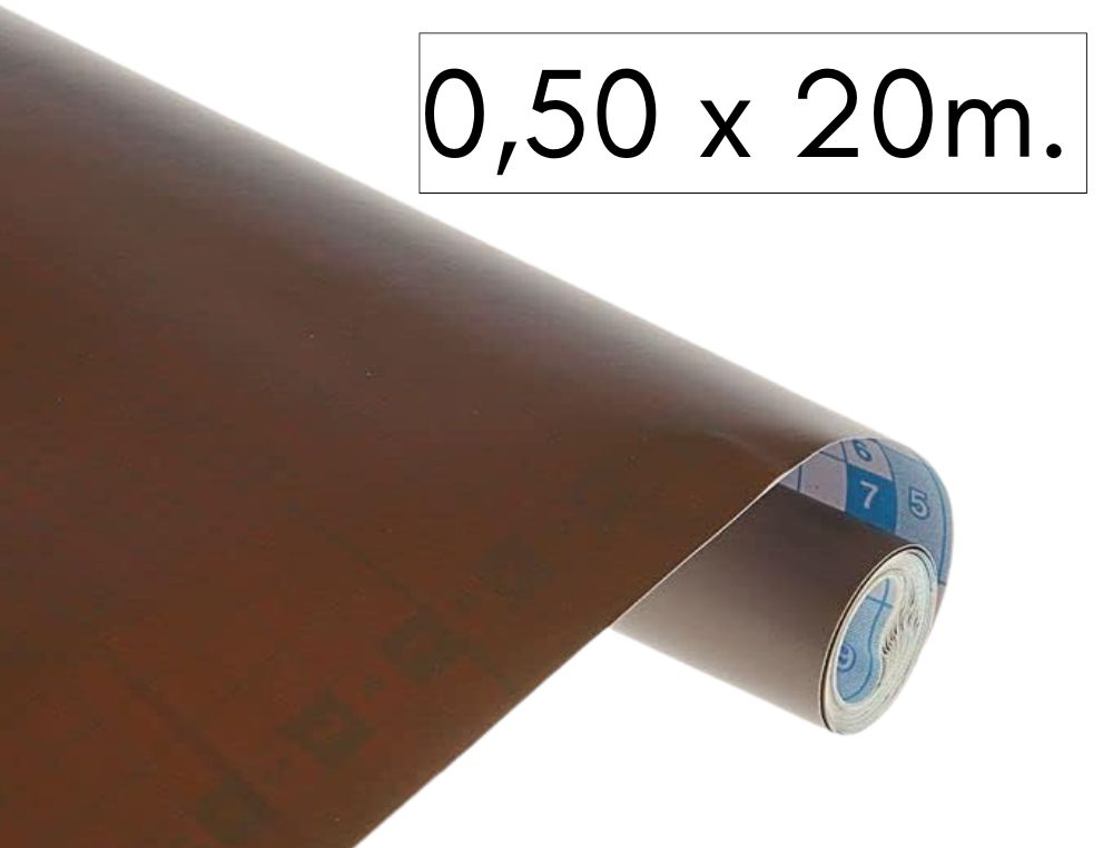 ROLLO FILM ADHESIVO MARRON 0.50X20M.