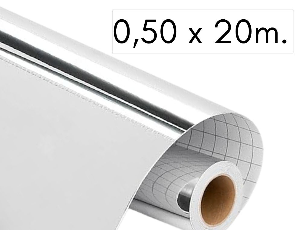 ROLLO FILM ADHESIVO PLATA 0.50X20M.